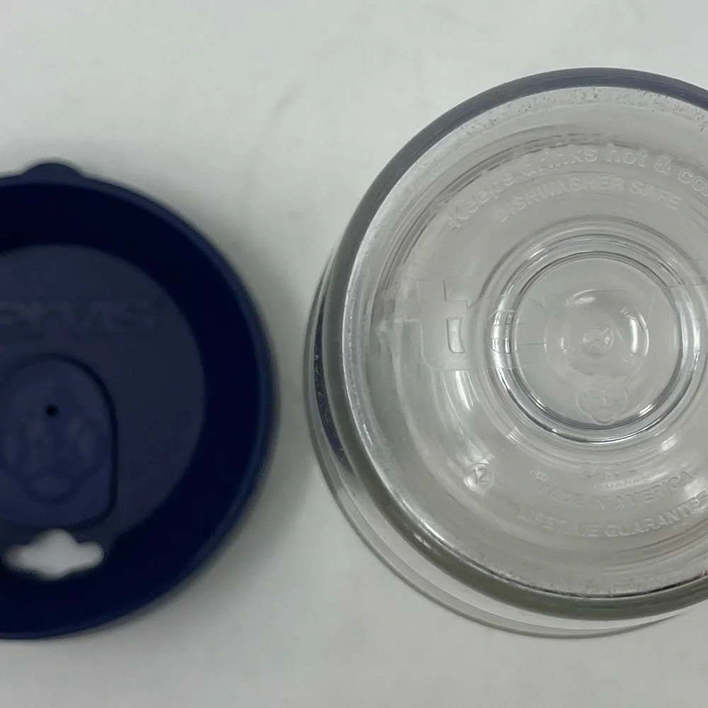 Tervis 24 oz Insulated Tumbler Blue Lid “#1‎ Dad” Blue Oval Embroidered Patch